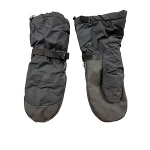 Hotfingers Wells Lamont Youth Large Black Snow Mittens Adjustable Winter Gloves
